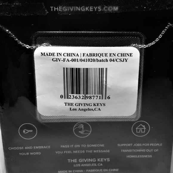 The Giving Keys Mini Key Believe Necklace - Adjustable 16-18" in Length - Picture 3 of 3